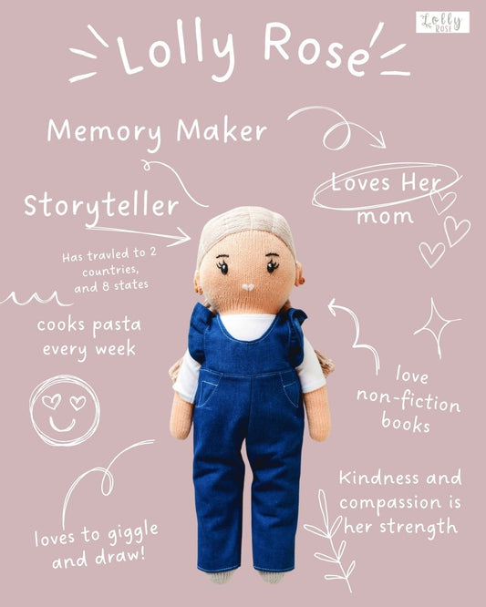 "Lolly My Dolly" Blonde Hand-Knit Girl Doll